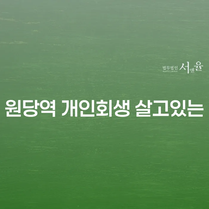 원당역 개인회생 살고있는